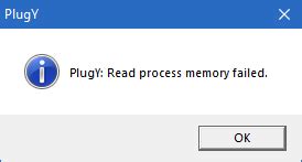 Как исправить ошибку Plugy read process memory failed