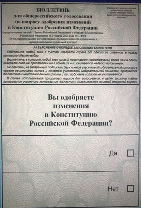 Поправки в конституцию: дата голосования