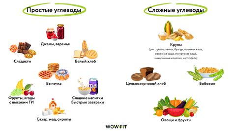 Важность употребления простых и сложных углеводов в рационе