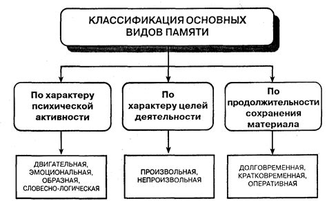 Виды и общая классификация памяти в ЭВМ