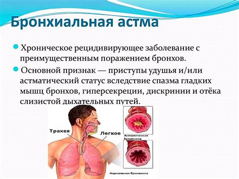 Влияние бронхиальной астмы и хронического бронхита на возникновение кровохаркания