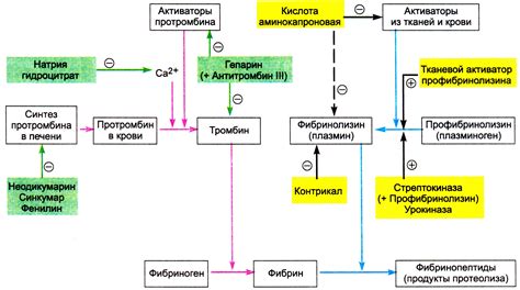 Воздействие аспирина на систему свертывания крови