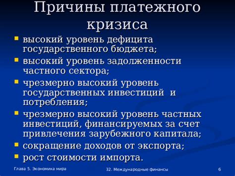 Высокий уровень задолженности