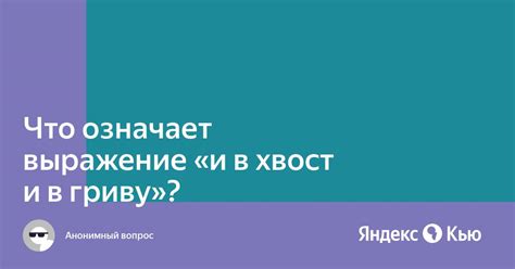 В хвост и в гриву: значение и происхождение выражения