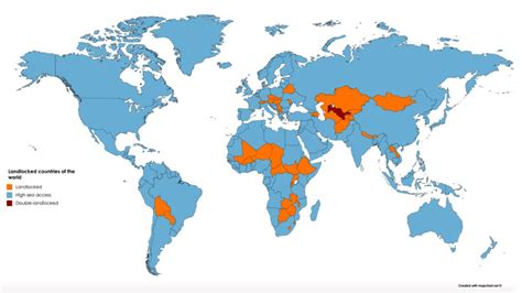 Географические особенности стран без выхода к морю