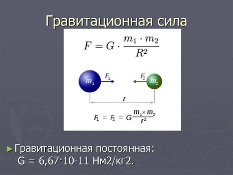 Действие гравитационной силы