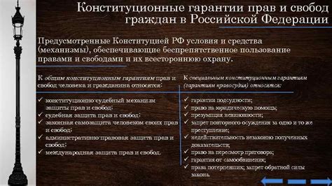 Каковы основные гарантии прав и свобод граждан РФ, предусмотренные Конституцией?