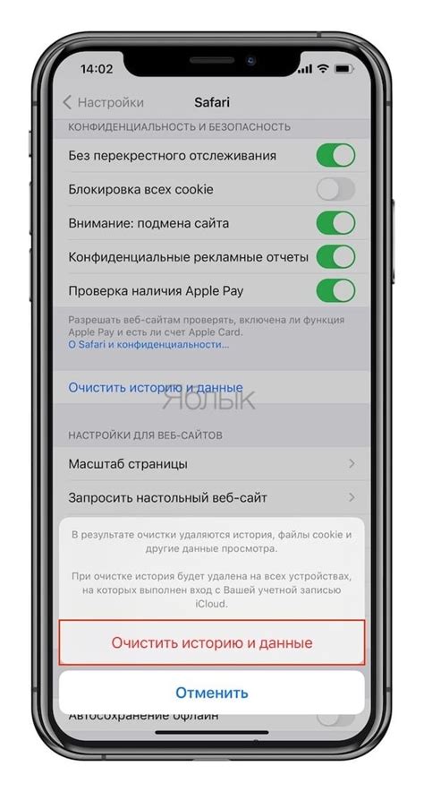 Как очистить историю и данные Safari на iPhone и iPad