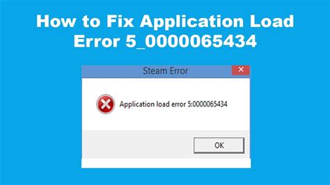 Как предотвратить ошибку Application load error 5 0000065434