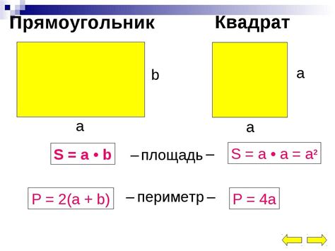 Как рассчитать площадь квадрата и прямоугольника: формулы и примеры