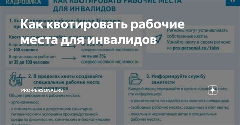 Квотируемое рабочее место в вакансии: