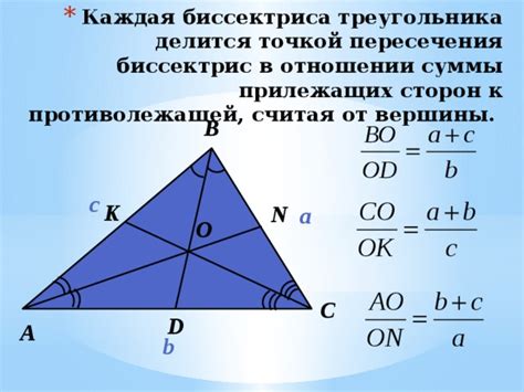 Количество биссектрис треугольника в зависимости от типа треугольника