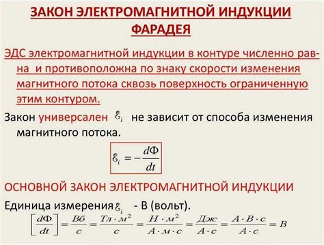 Математическое описание процесса электродинамической индукции