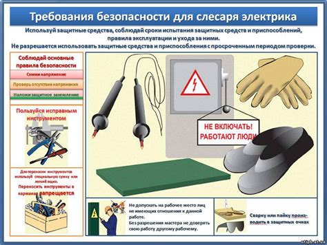 Меры предосторожности при работе с электричеством