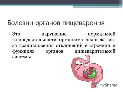 Нарушение нормальной работы пищеварительной системы