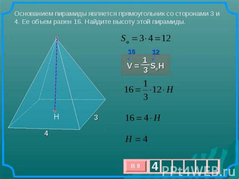 Описание правильной пирамиды