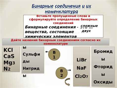 Определение бинарных соединений