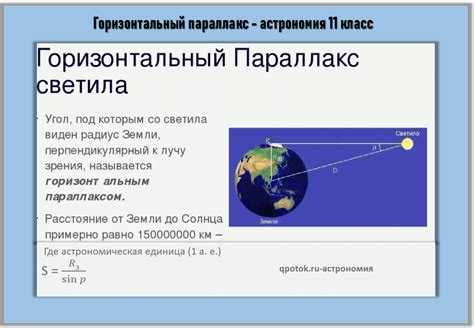 Определение горизонтального параллакса в астрономии