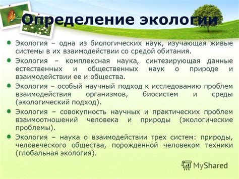 Определение экологии и ее значение