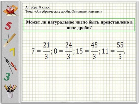 Основные понятия дроби