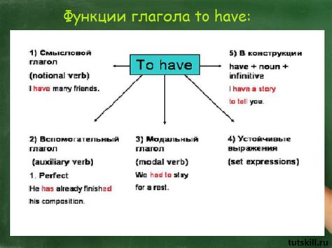 Основные правила использования глагола have