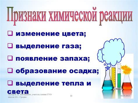 Основы химических реакций в 11 классе: презентация