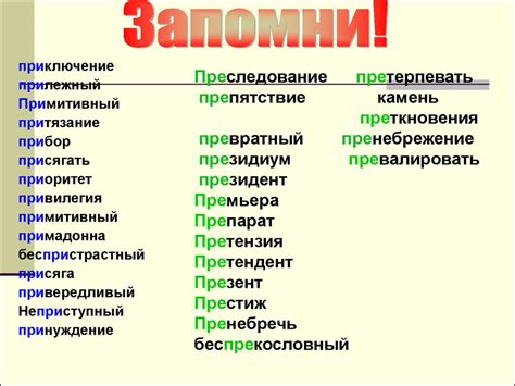 Особенности написания слов с приставкой "про"