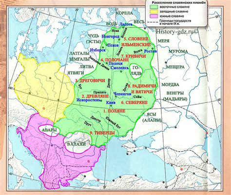 Особенности организации племенных союзов восточных славян