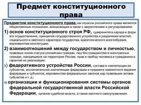 Особенности отрасли конституционного права