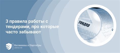 Особенности работы с государственными тендерами