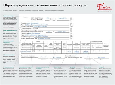 Особенности формирования счет-фактуры на аванс