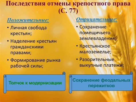 Последствия отмены