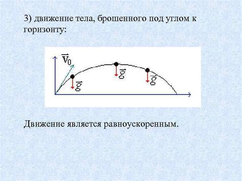 Почему горизонтальное движение является равноускоренным?