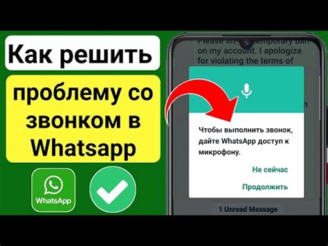 Почему звонок в WhatsApp не работает