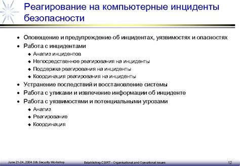 Предупреждение об возможных опасностях и потенциальных изменениях