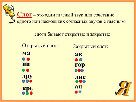 Прикрытый слог: значение и примеры