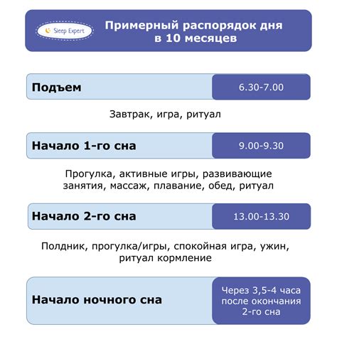 Примерный режим питания ребенка в 10 месяцев