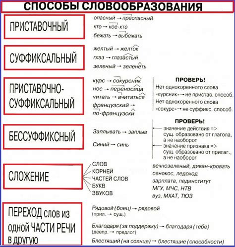 Примеры аднакараневых слов