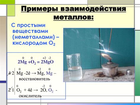 Примеры взаимодействия различных металлов с уксусом