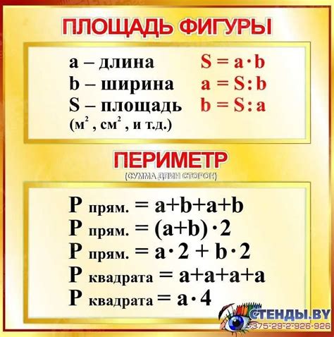 Примеры вычисления площади