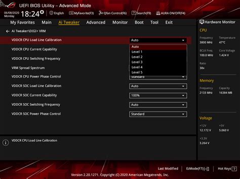 Принцип действия Vddcr soc load line calibration