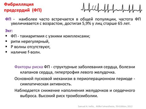 Причины возникновения тахисистолической формы фибрилляции предсердий