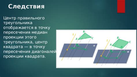 Причины использования параллельной проекции отрезка квадрата треугольника