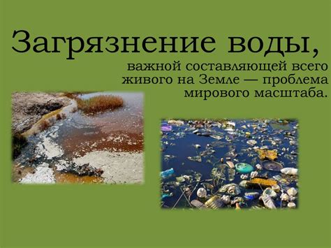 Проблемы загрязнения водоемов