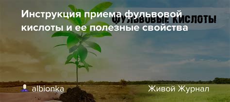 Происхождение и свойства фульвовых кислот