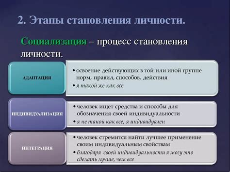 Процесс формирования личности