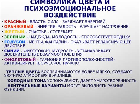 Психоэмоциональное воздействие фиолетового цвета