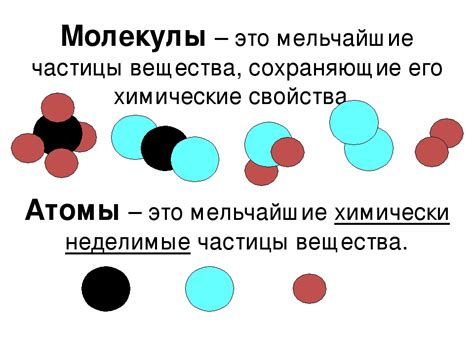 Различия между атомами и молекулами