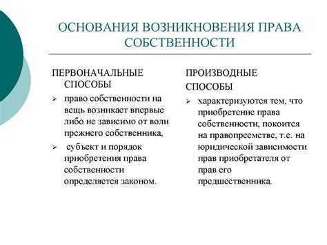 Разница между собственностью и правом собственности