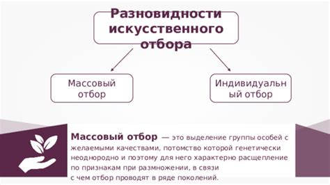 Разновидности материалов для искусственного отбора